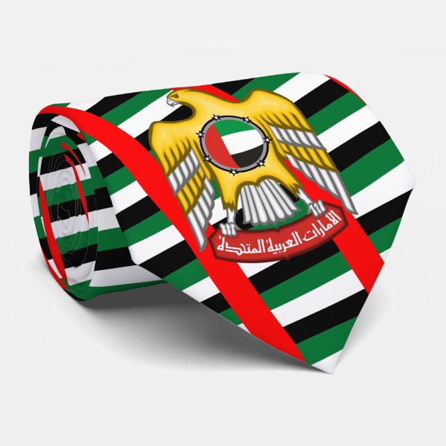 Emirati Flag & Emblem, Flagge der Vereinigten Arab Krawatte (Gerollt)