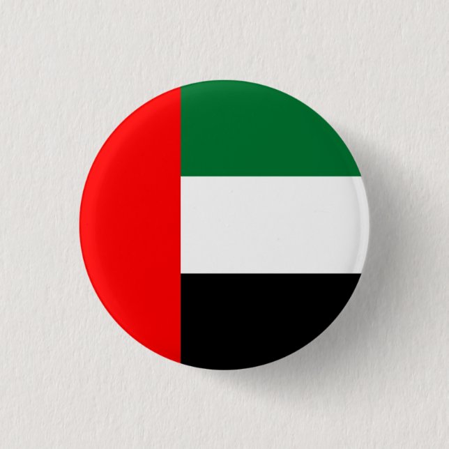 Emirati-Flagge, Flagge der Vereinigten Arabischen  Button (Vorderseite)