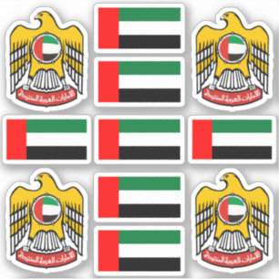 Emirati-Staatssymbole /Emblem und Flagge Aufkleber