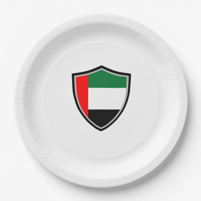 Emirats-Schild Pappteller (Vorderseite)