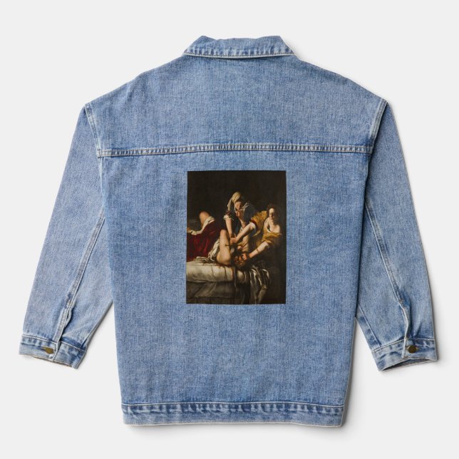Emisia Gentileschis Judith Slay Holofernes Jeansjacke (Rückseite)