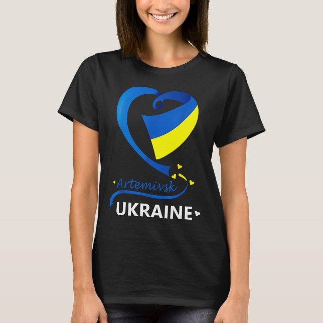 emivsk Ukraine Nationalflagge Emblem Wappen T-Shirt (Vorderseite)