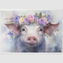 "Emma" Aquarellpapier Pig 30x20 Decoupage Seidenpapier