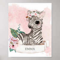 ** EMMA Baby Zebra Kinderzimmer Girl Jungle Name