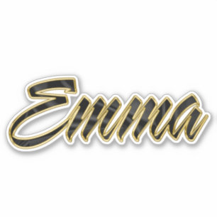 Emma black gold Lettering Aufkleber Sticker