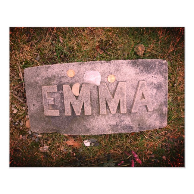 Emma Borden Grave Marker, Fall River, MA Fotodruck (Vorne)