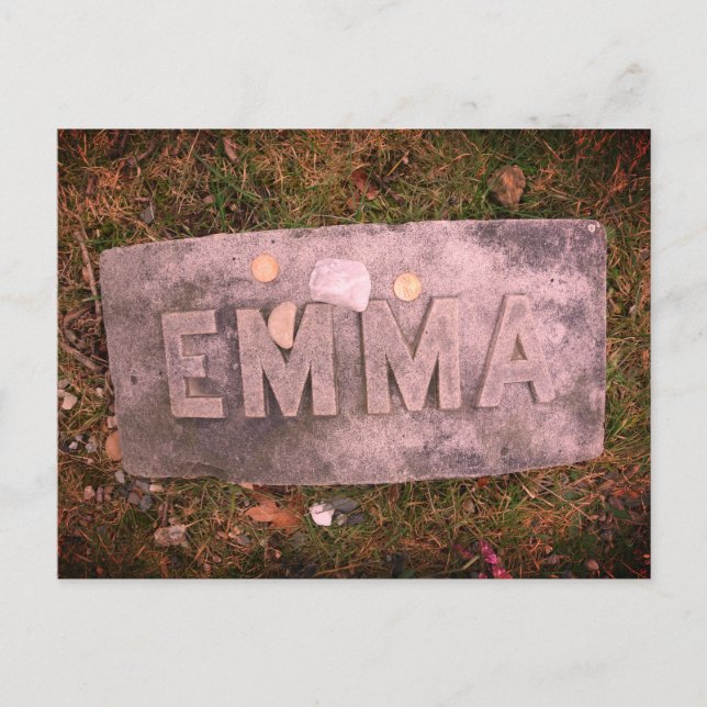 Emma Borden Grave Marker, Fall River, MA Postkarte (Vorderseite)