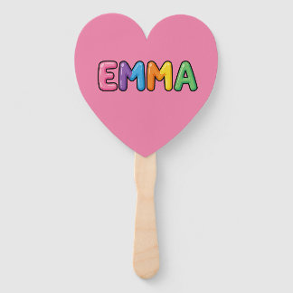 Emma Bunte Blasenbuchstaben Süßer Name Fächer