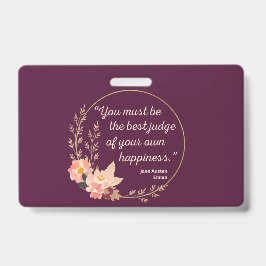 Emma by Jane Austen Quote I - Niedlich Style Ausweis