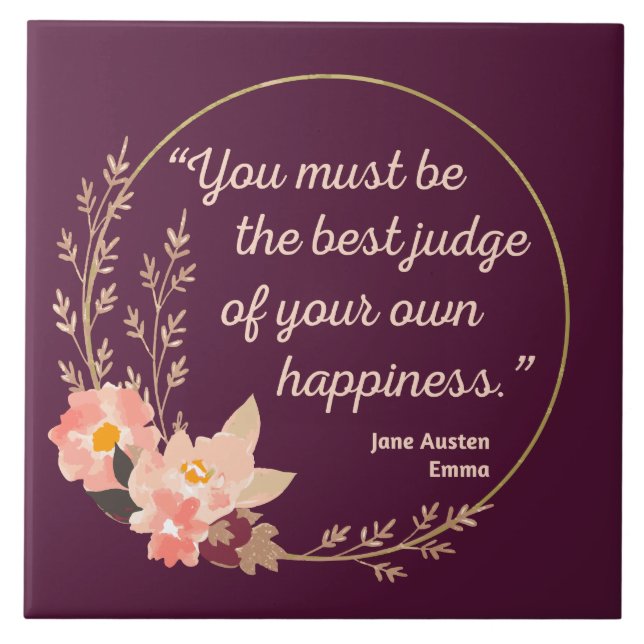 Emma by Jane Austen Quote I - Niedlich Style Fliese (Vorderseite)