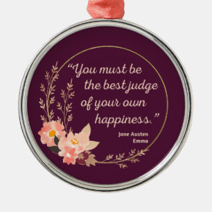 Emma by Jane Austen Quote I - Niedlich Style Ornament Aus Metall