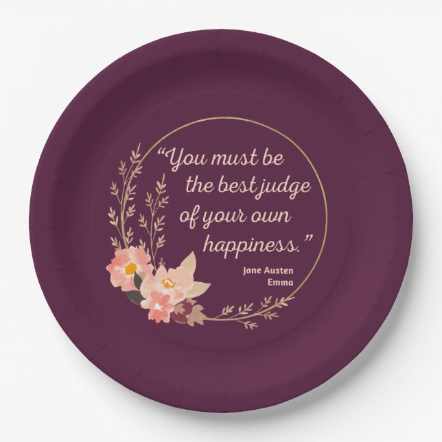 Emma by Jane Austen Quote I - Niedlich Style Pappteller (Vorderseite)