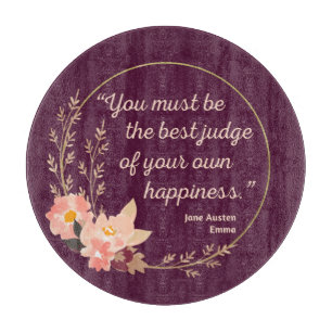 Emma by Jane Austen Quote I - Niedlich Style Schneidebrett