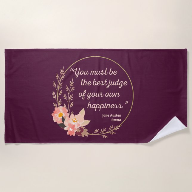 Emma by Jane Austen Quote I - Niedlich Style Strandtuch (Vorderseite)