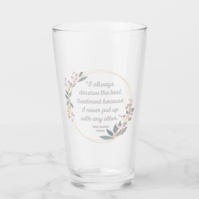Emma By Jane Austen Quote II - Cute Style Glas (Vorderseite)