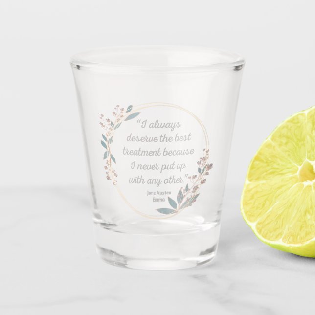 Emma By Jane Austen Quote II - Cute Style Schnapsglas (Vorderseite)