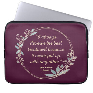 Emma by Jane Austen Zitat II - Niedlicher Stil Laptopschutzhülle