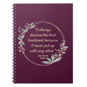 Emma by Jane Austen Zitat II - Niedlicher Stil Notizblock