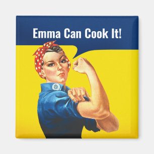 "EMMA Can COOK IT" motivierend Rosie the Riveter, Magnet