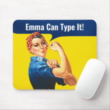 "EMMA Can TYPE It" motivierend Rosie the Riveter,
