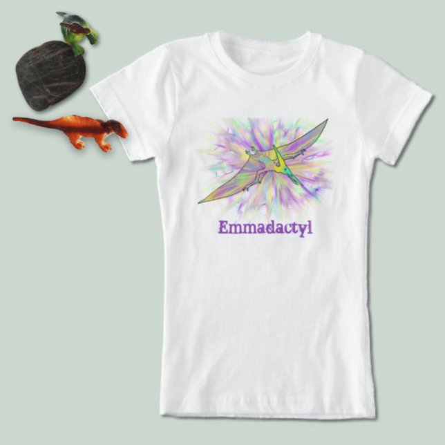 Emma dactyl Funny Colorful Pterodactyl Dinosaur T-Shirt (Von Creator hochgeladen)