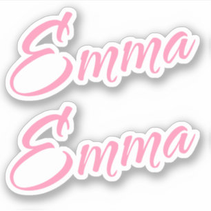 Emma Decorative Name in Pink x2 Aufkleber