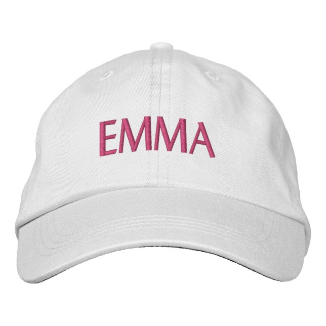 EMMA EMBROIDERIERTE BASEBALL-GAP BESTICKTE BASEBALLKAPPE (Vorderseite)