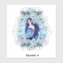 Emma Engel mit Blume Aufkleber