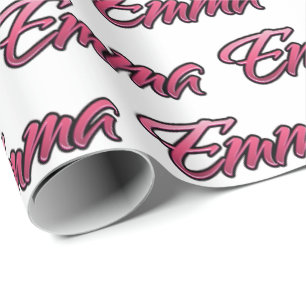 Emma faded pink personalisiertes Geschenkpapier