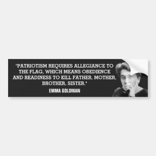 Emma Goldman Anti-Patriotismus Autoaufkleber