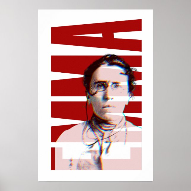 EMMA Goldman, feministische Anarchistin Frauengesc Poster (Vorne)