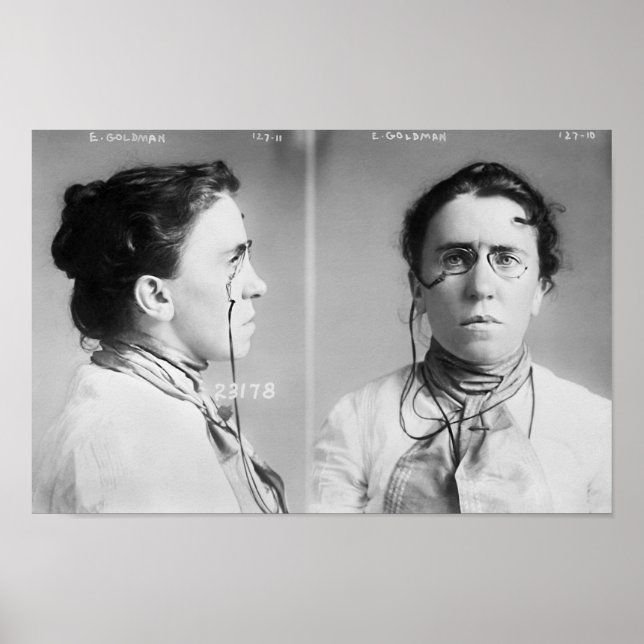 Emma Goldman Mugshot Poster (Vorne)