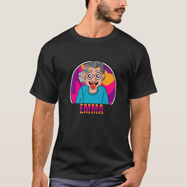 Emma Hardstyle Edm Music Rave Techno T-Shirt (Vorderseite)