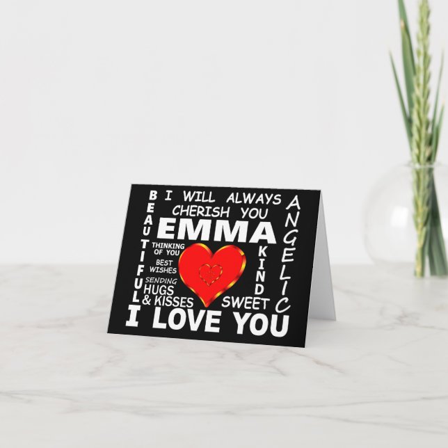 Emma I Liebe You Karte (Vorderseite)