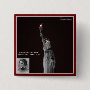 Emma Lazarus & Statue Of Liberty Gifts & Cards Button