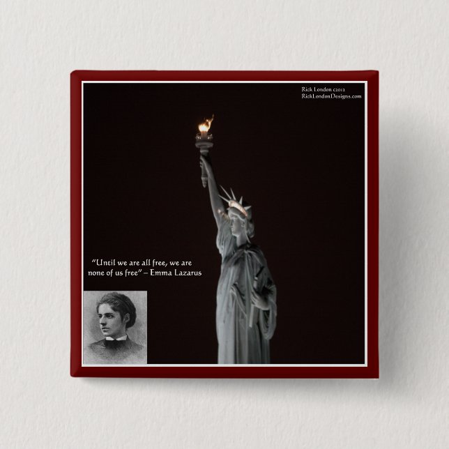 Emma Lazarus & Statue of Liberty Gifts & Cards Button (Vorderseite)