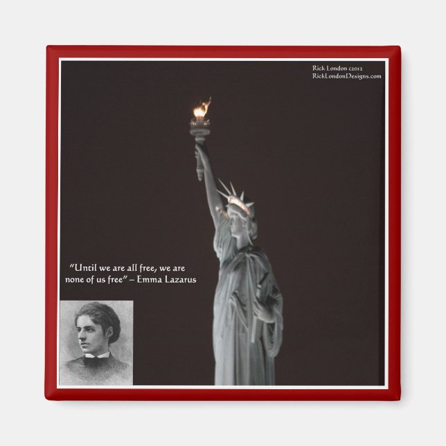 Emma Lazarus & Statue of Liberty Gifts & Cards Magnet (Vorne)