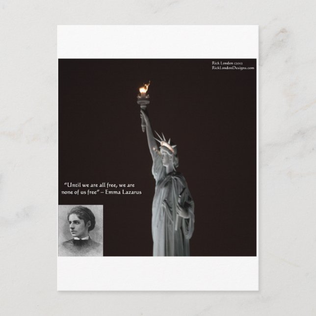 Emma Lazarus & Statue of Liberty Gifts & Cards Postkarte (Vorderseite)