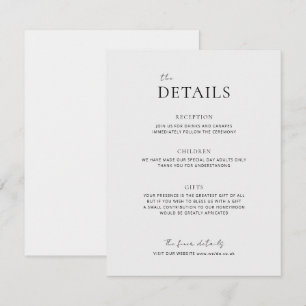 EMMA Minimalistisch Dove Gray Details Umschließung Begleitkarte