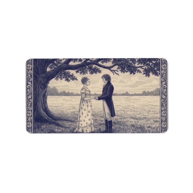 Emma & Mr. Knightley Adressaufkleber (Vorne)