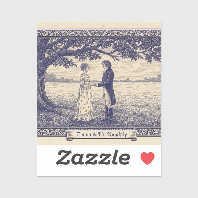 Emma & Mr. Knightley Aufkleber (Blatt)