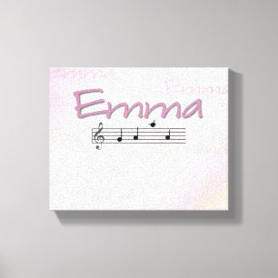 Emma Musical Name Bedroom Kinderzimmer Room Leinwanddruck