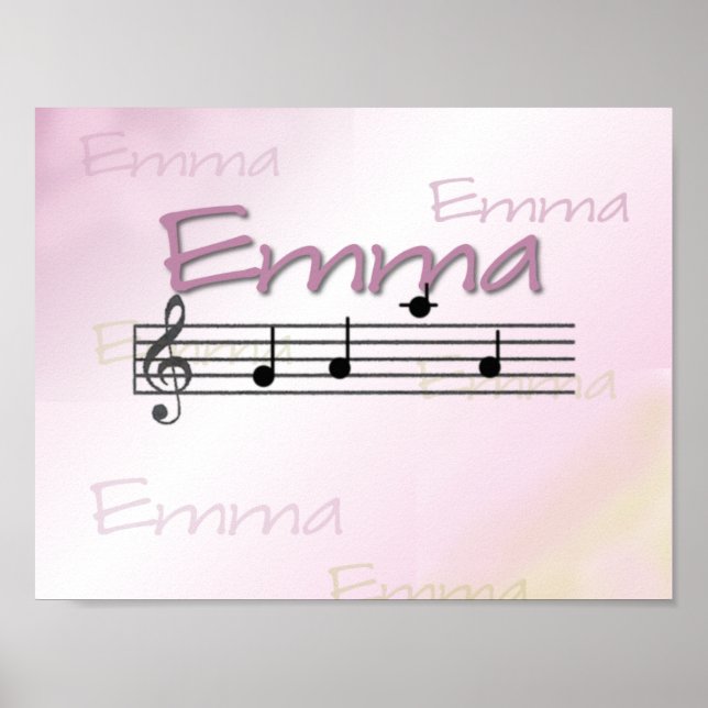 Emma Musical Name Kinderzimmer Room Poster (Vorne)