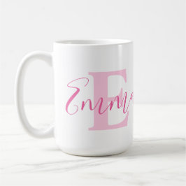 Emma-Name Bedeutung und monogramm rosa Text Kaffeetasse