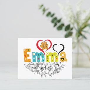 Emma Name Custom für Frau namens Emma Postkarte