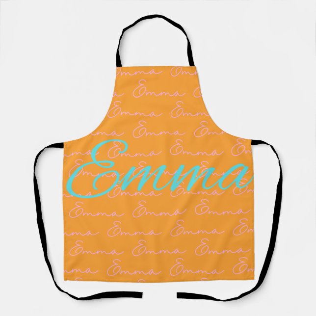 Emma Name Design Pattern Schürze (Vorderseite)