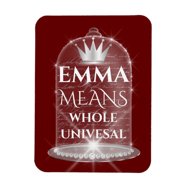 Emma Name Meaning Bridal Birthday Proncess Magnet (Vertikal)