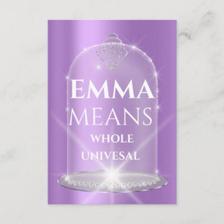 Emma Name Meaning Diamond Geburtstag Lila Einladung
