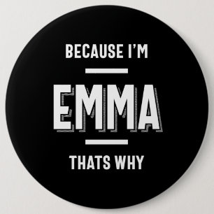 Emma Name Personalisiert Women Girl Button