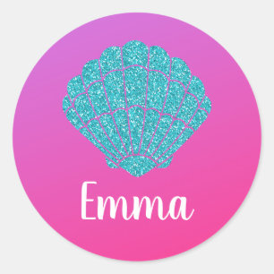 Emma Name Stickers Labels School Book Mermaid